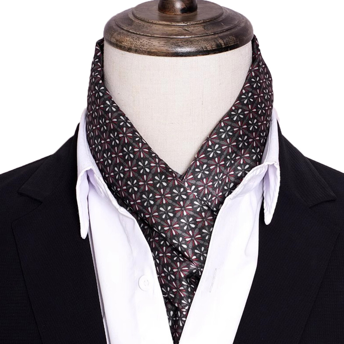 Men'S Accessories Premium - Nowa męska apaszka jedwabna w paski,