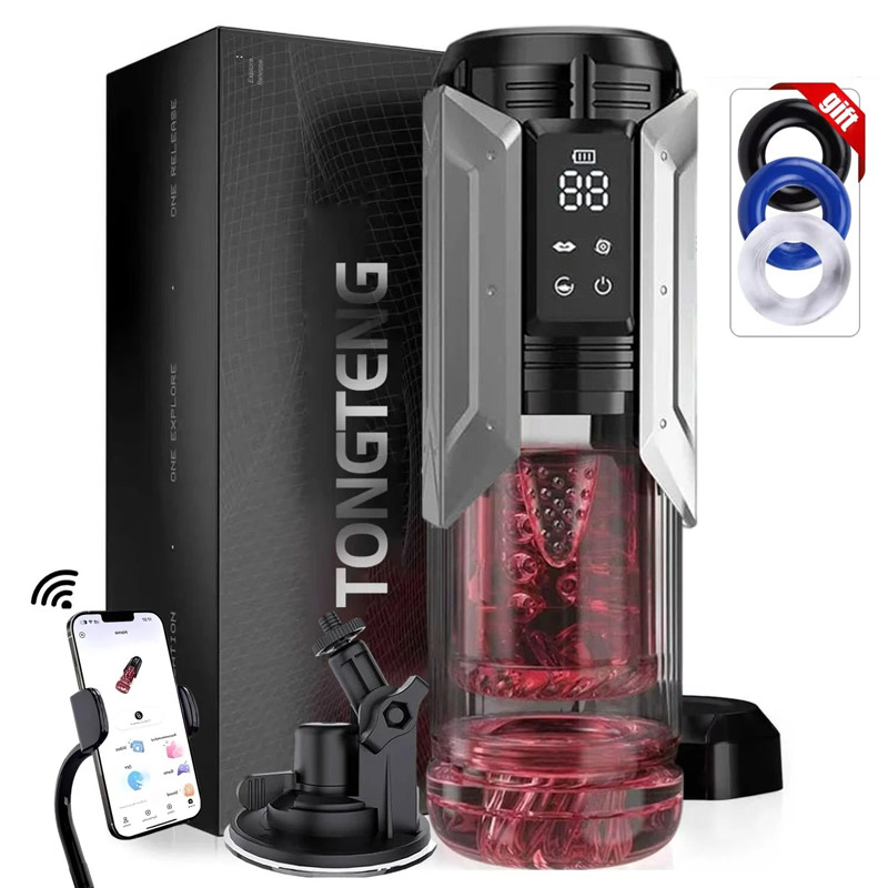 Men'S Vegan Accessories - Automatyczny masturbator męski APP LED z