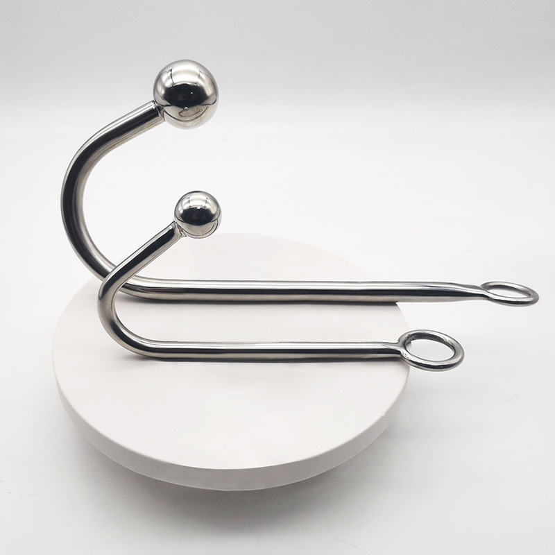 Men'S Vegan Accessories - Metalowy korek analny haczyk do odbytu