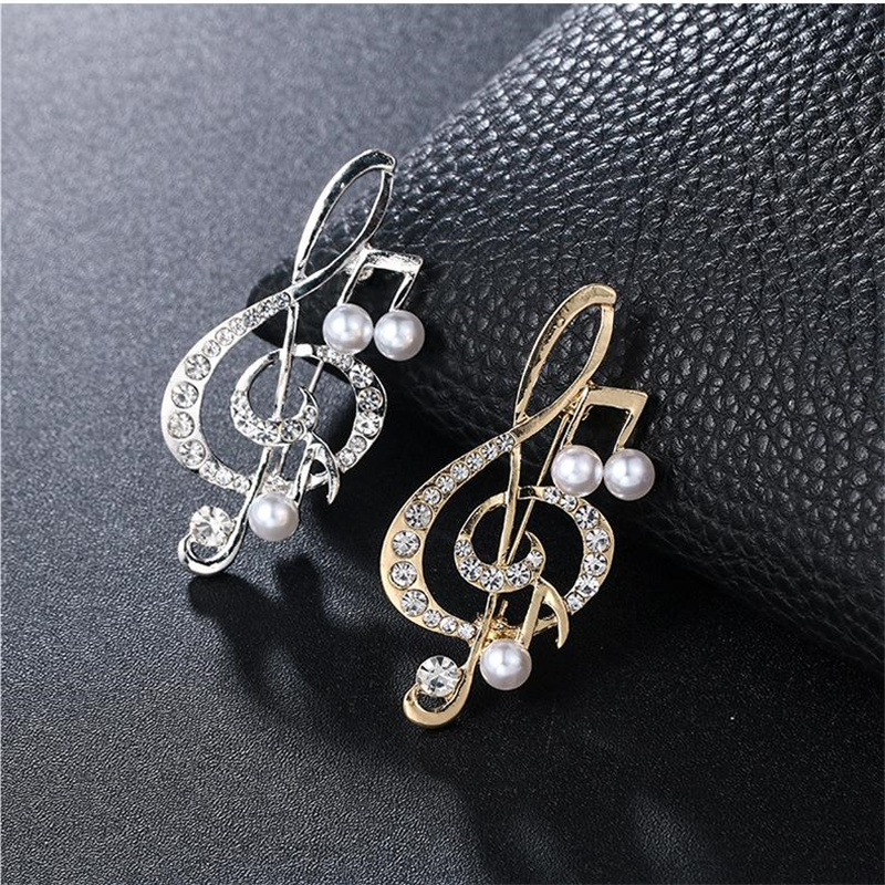 Men Accessories Ideas - 1Pc Eleganckie broszki z nutami Stylowe