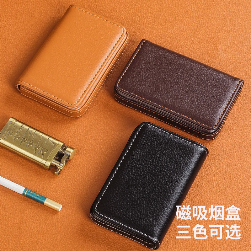 Men Accessories Usa - Przenośne etui na papierosy 8mm, skóra