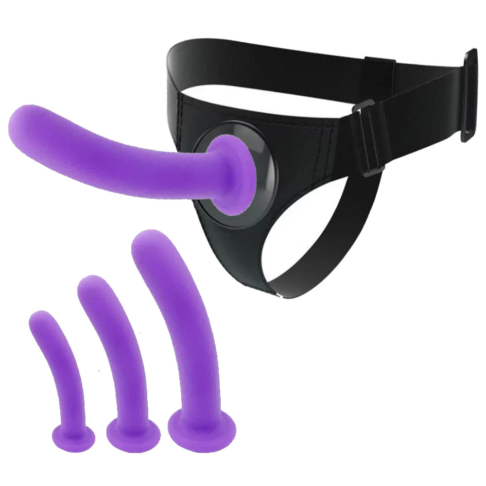 Men'S Vegan Accessories - Regulowany silikonowy pas z szelekinami i