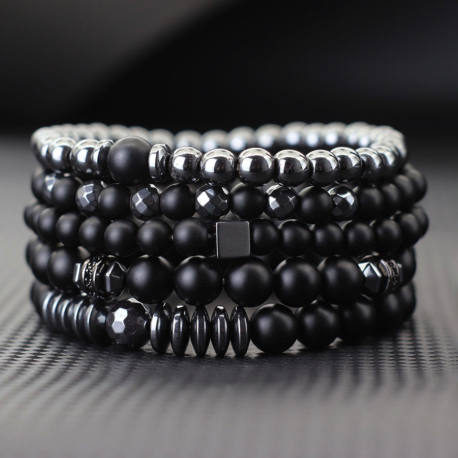 Men'S Accessories Premium - Zestaw bransoletek premium dla mężczyzn Naturalny