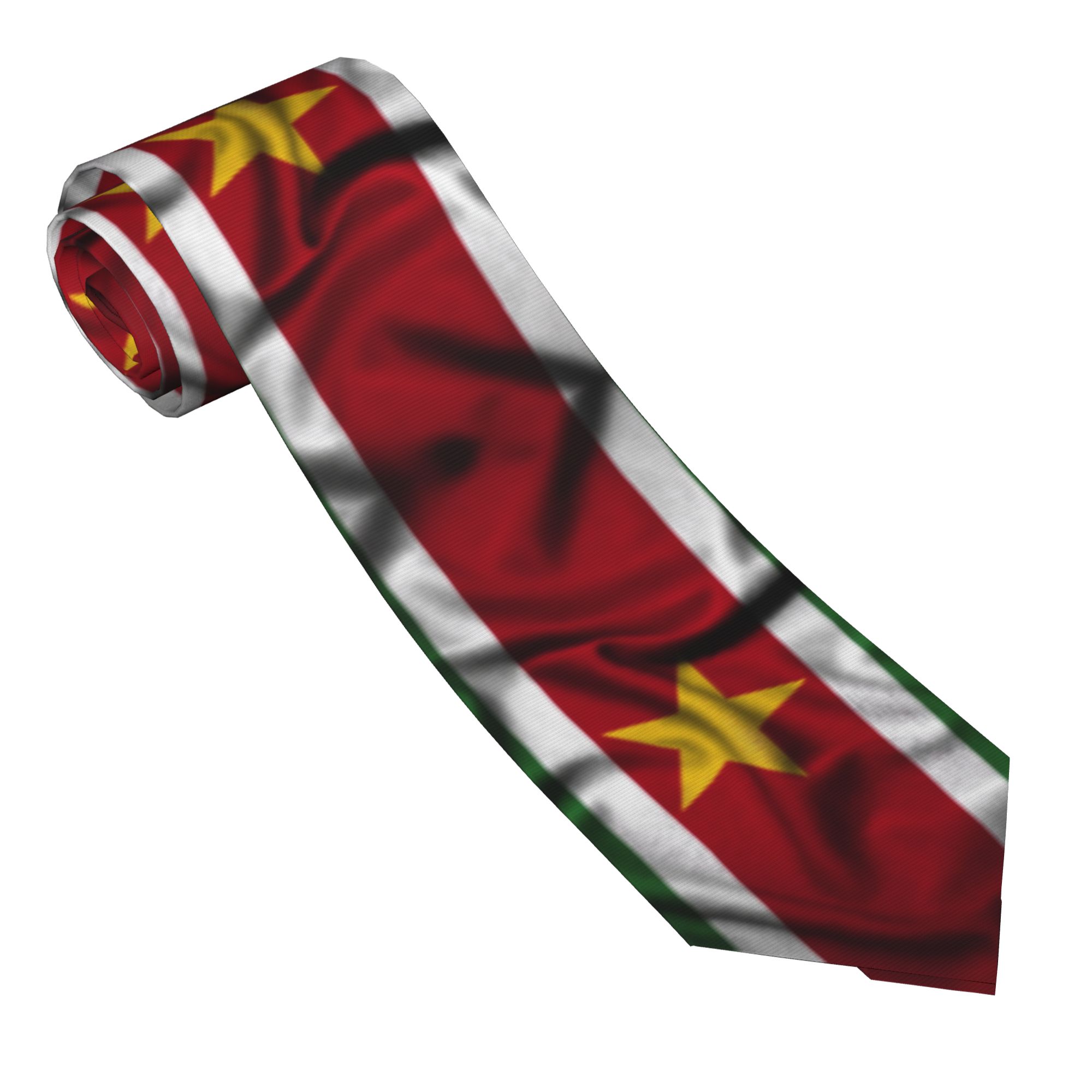 Men Accessories Ideas - Krawat z flagą Surinamu, biznesowy krawat,