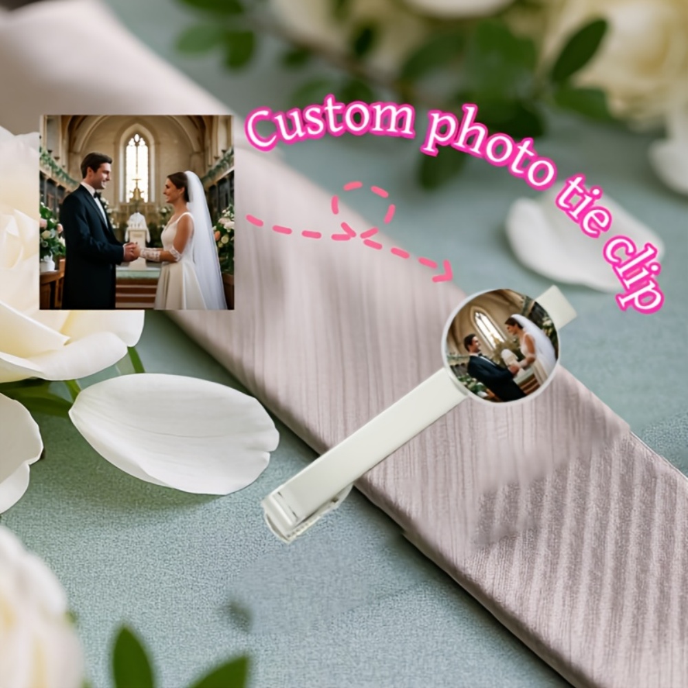Men Accessories For Wedding - Spersonalizowana spinka do krawata z grawerowanym
