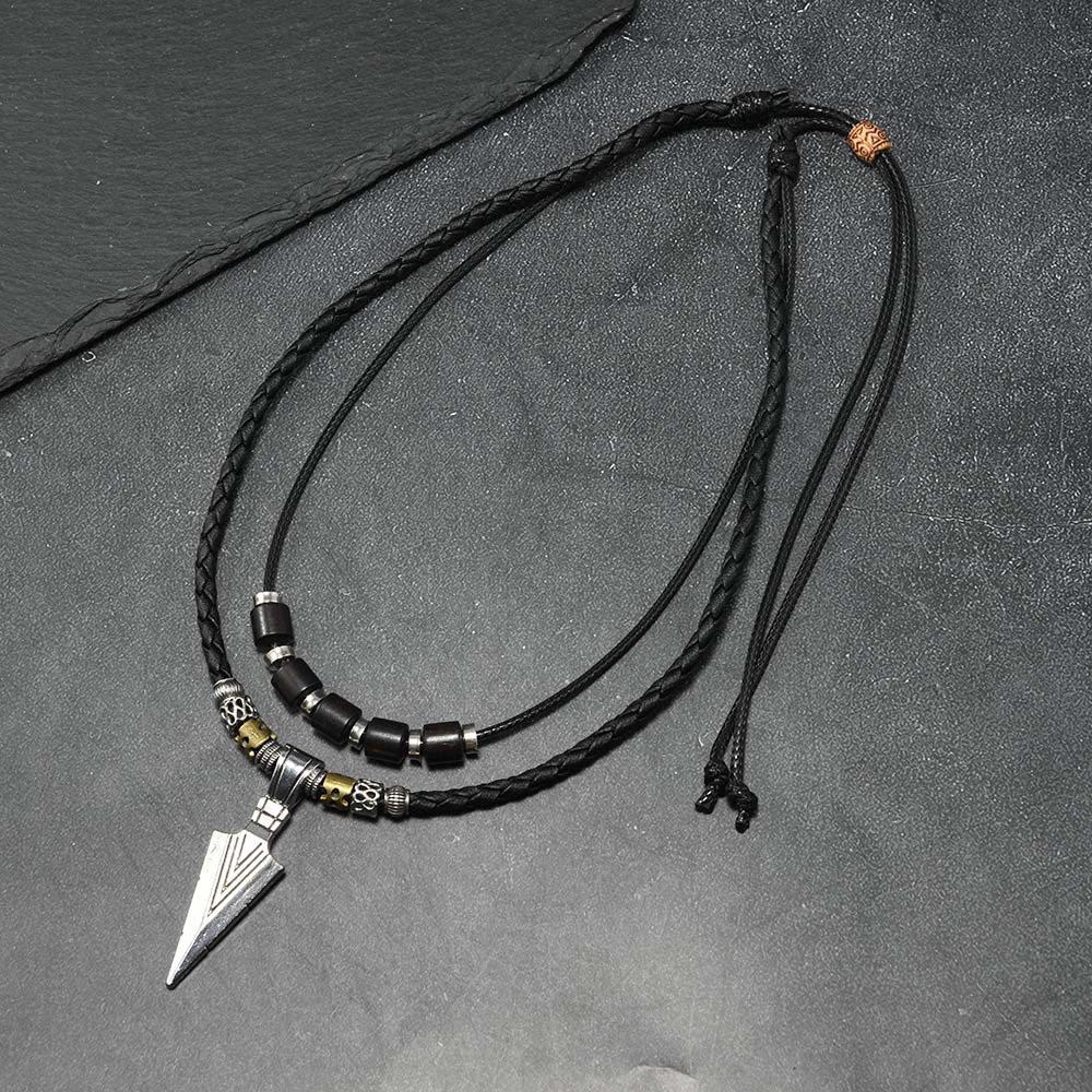 Men Accessories Ethnic - Męski naszyjnik z grotem strzały w