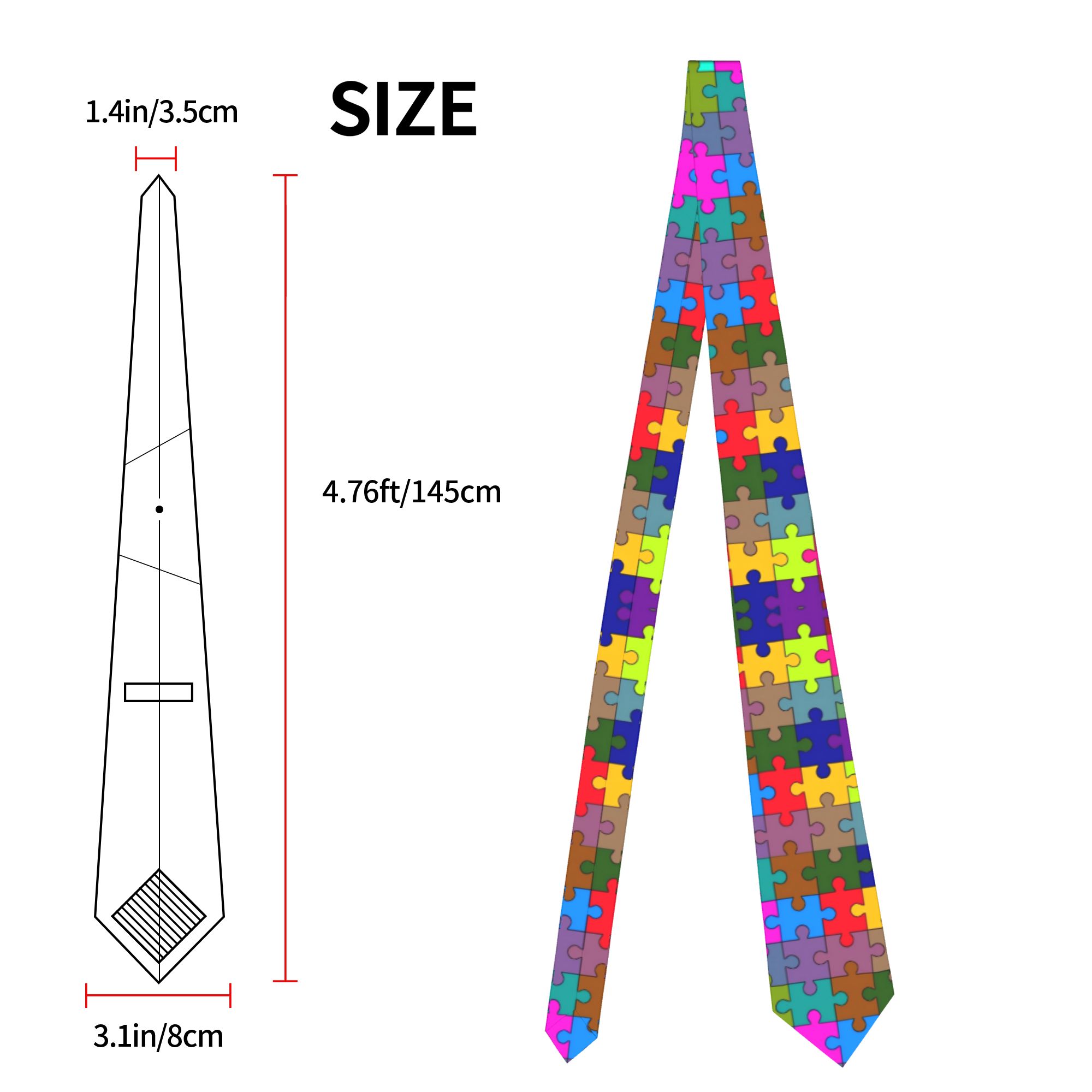Ciemny Gradientowy Krawat Puzz – Men Accessories For Wedding recenzja i cena